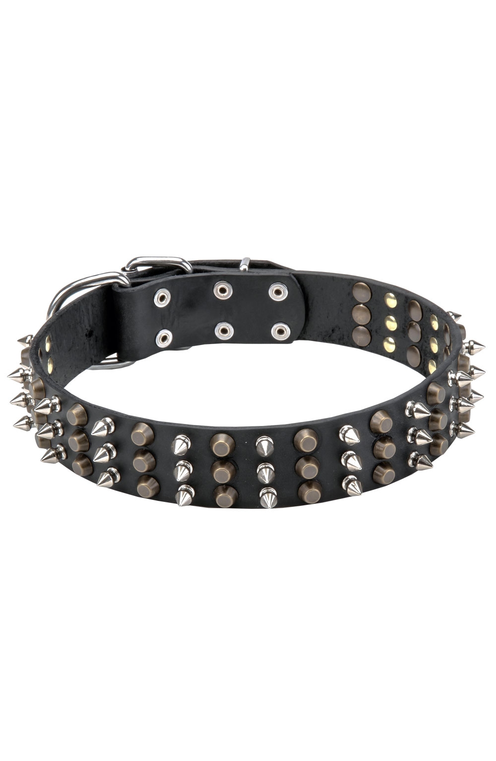 black leather collar